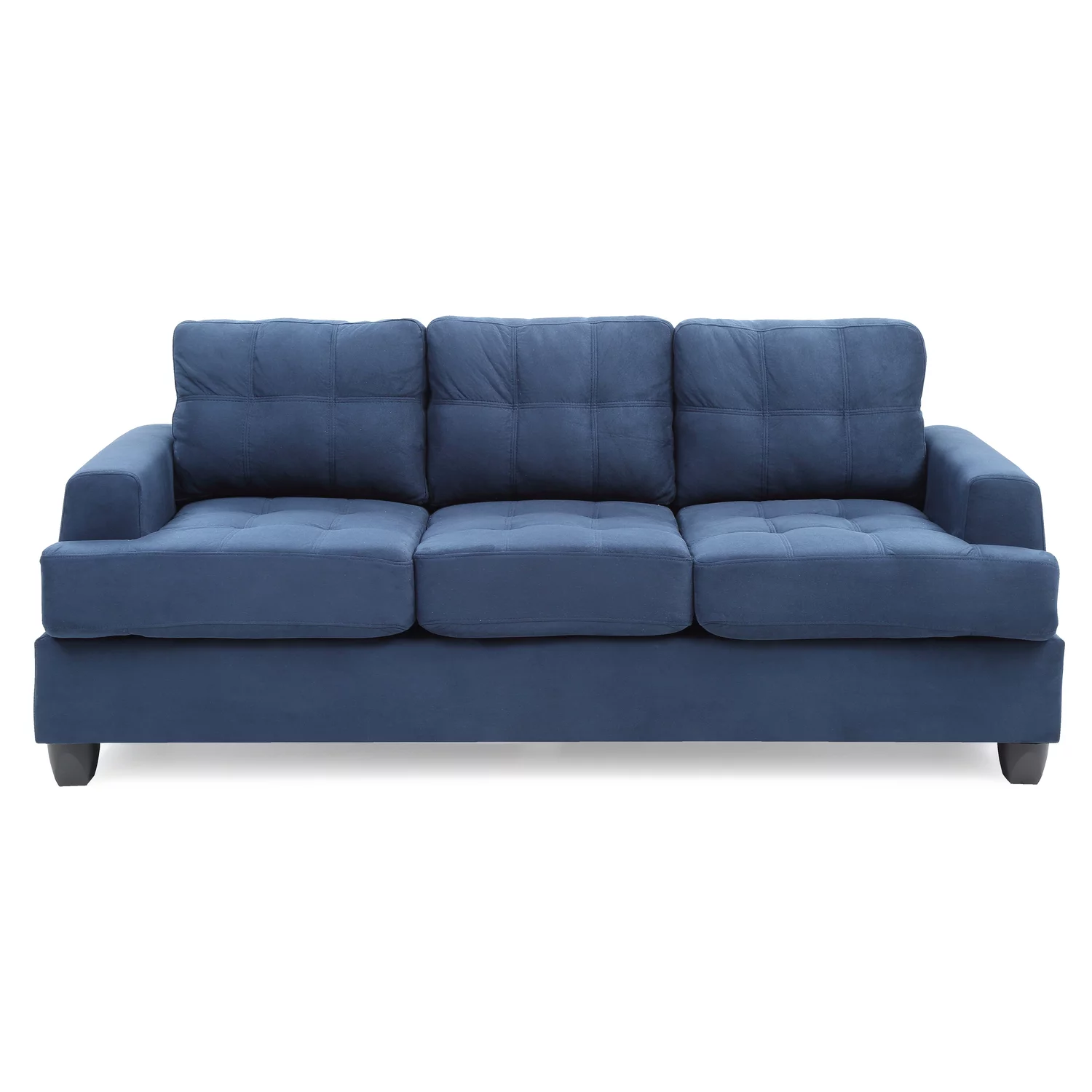 Glory Furniture Sandridge Microsuede Sofa in Navy Blue