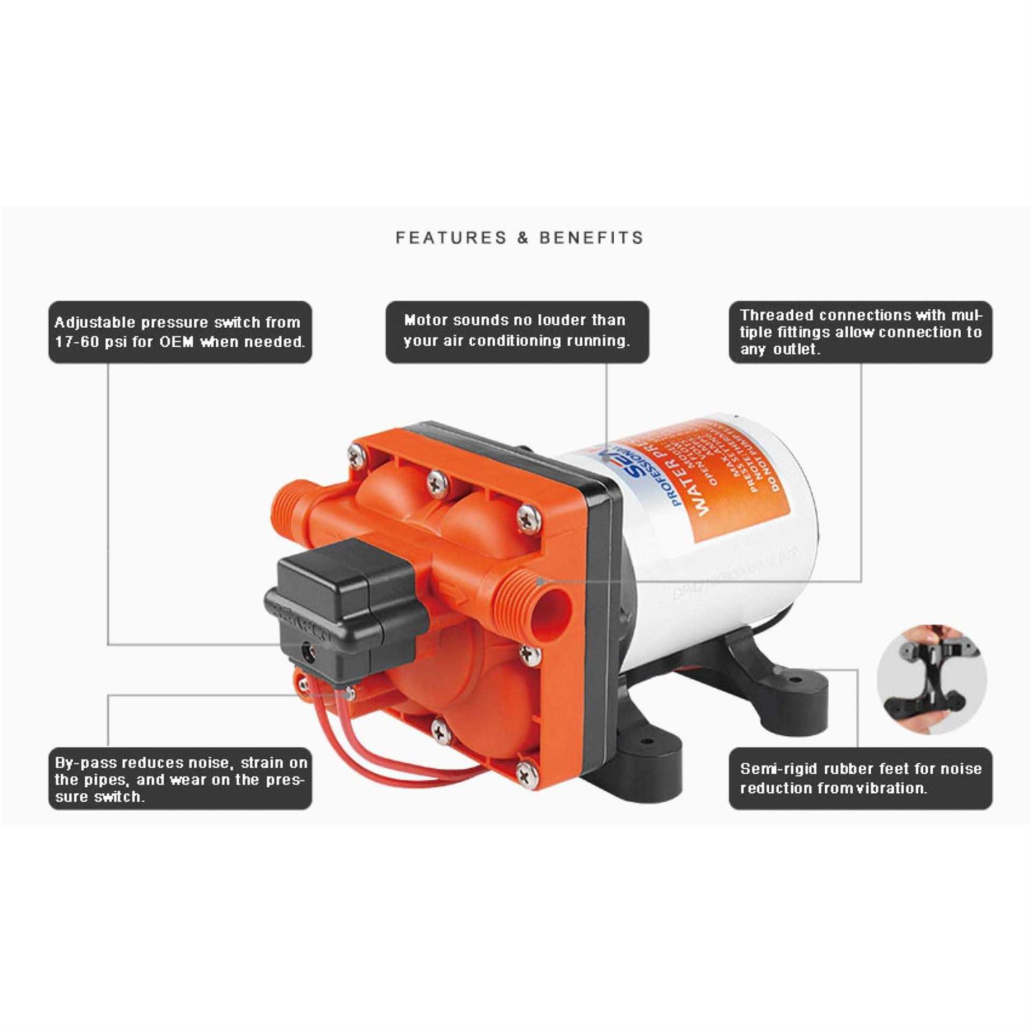 Seaflo 42 Series 12V 3.0 GPM Variable-Flow Water Pump - Shop Hardware Tools Online Store