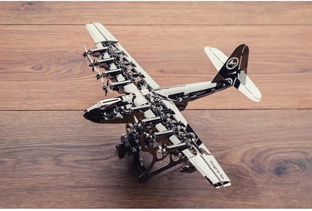 Model Airplane Kit with Tool kit- DIY Scale Model - 3D Model kit Heavenly Hercules - Moving Wind-Up Airplane Model | 3D Puzzle for Adults
