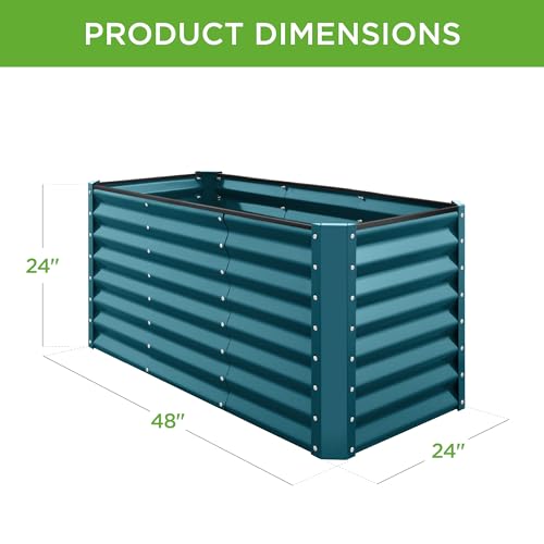 Best Choice Products 8x4x2ft Outdoor Metal Raised Garden Bed, Deep Root Planter Box for Vegetables, Flowers, Herbs