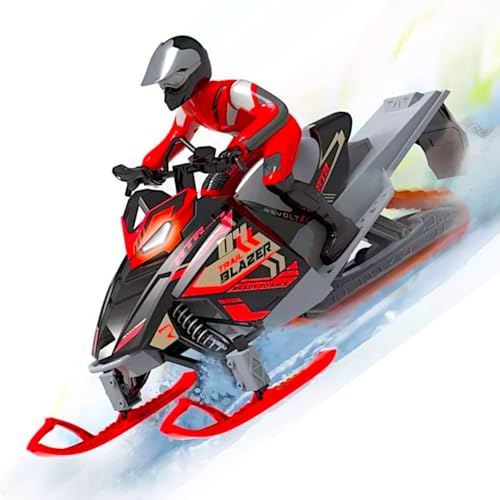 POCO DIVO Trail Blazer Snowmobile, 19” RC Tracked Snow Motorcycle Skimobile, 1/6 Racing Sports Motorbike