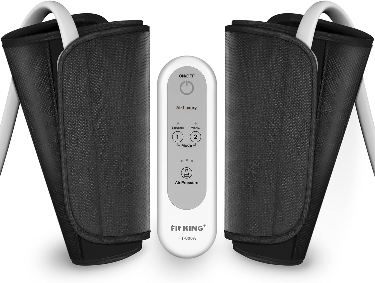 FIT KING Leg Massager for Circulation and Muscle Relaxation, Air Compression Calf Massager for Edema and RLS with 2 Modes 3 Intensities FT-008A