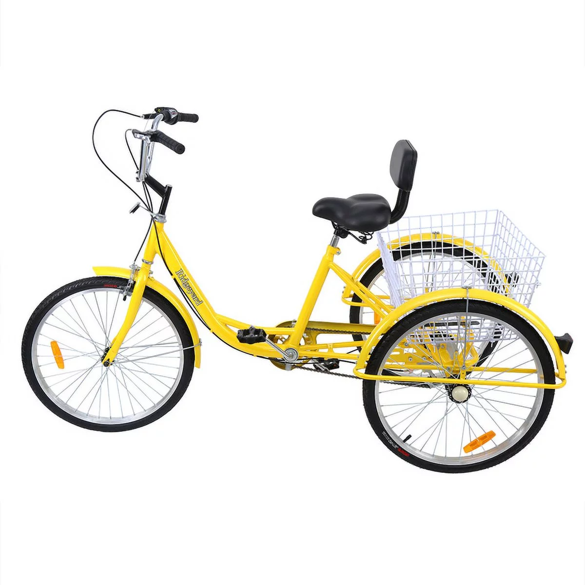 Fithood Adult Tricycle 24inch 7 Speed 3Wheel Bike Cruiser Trike w/ Shopping Basket - Curated Treasures Market