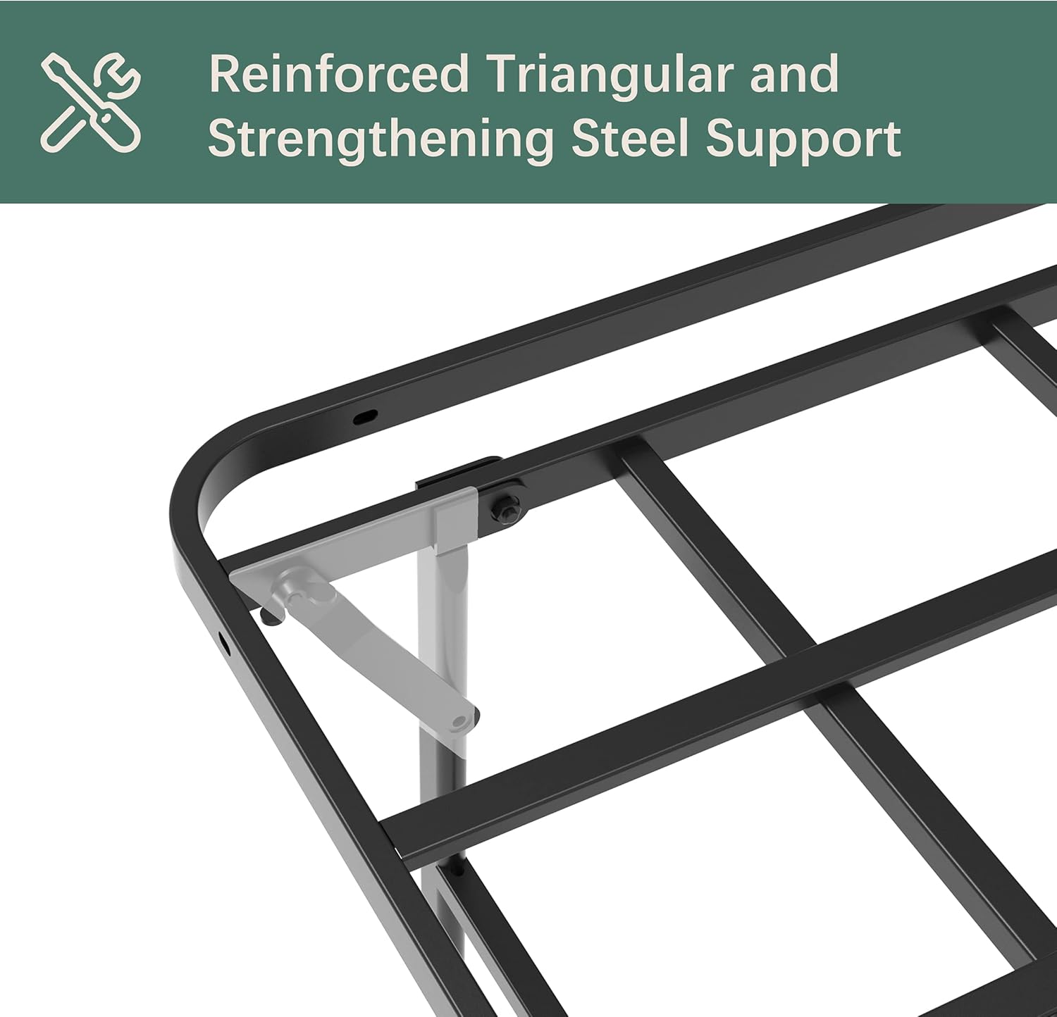 ZIYOO 16 Inch California King Platform Bed Frame Base, Mattress Foundation, Box Spring Replacement, Quiet Noise-Free
