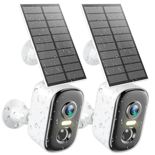 Outdoor Security Camera Wireless, 2K Battery Powered WiFi Cameras for Home Security with AI Motion Detection, Color Night Vision, Siren Alarm
