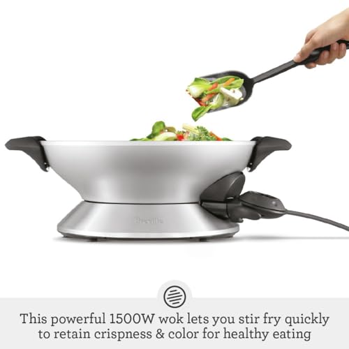 Breville Hot Wok Stainless Steel Stainless Steel Gas saute fry pan
