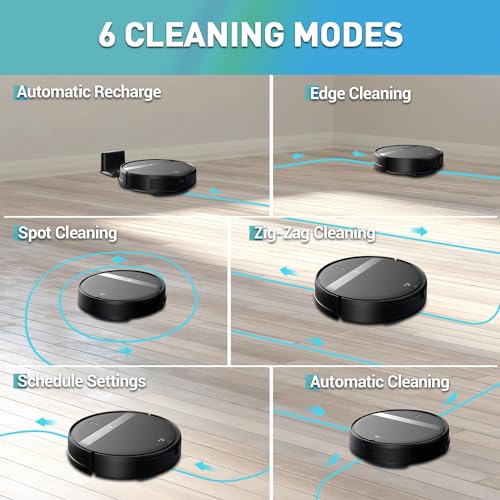 Robot Vacuum and Mop Combo, 2-in-1 Robotic Vacuum Cleaner with Tangle-Free Suction, WiFi/Alexa/App Control, Auto Recharge