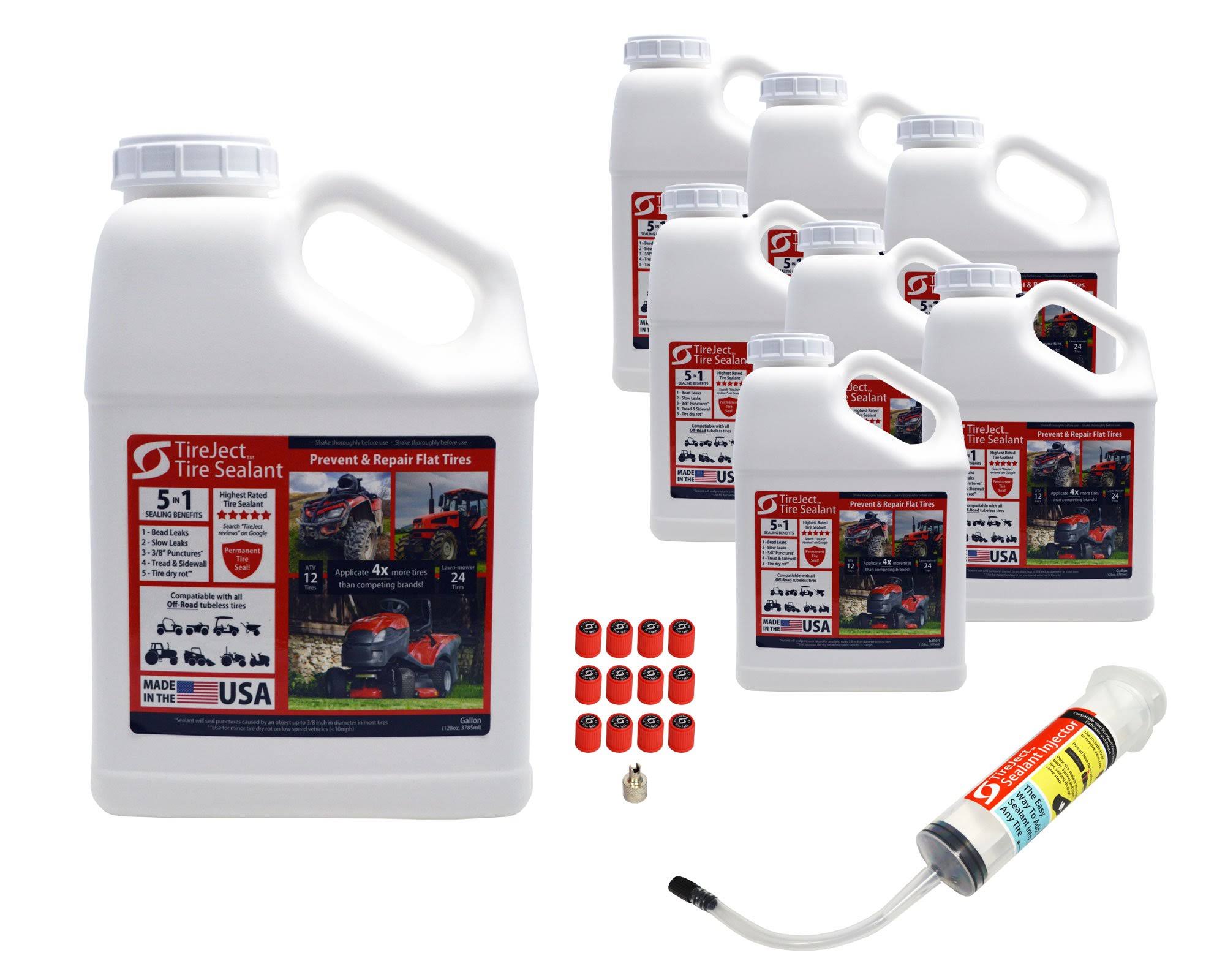TireJect Tractor Tire Sealant - Tire Protection Kit - 4 Gallon Case