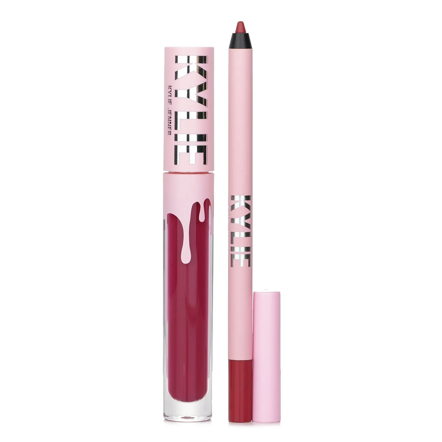Kylie By Kylie Jenner Matte Lip Kit: Matte Liquid Lipstick 3ml + Lip Liner 1.1g - # 802 Candy K Matte (box slightly damage) 2pcs