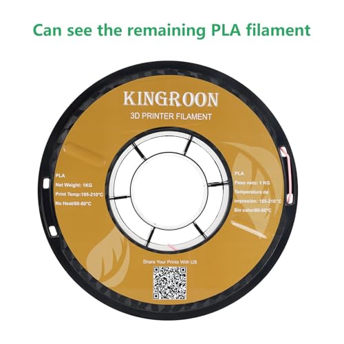 Kingroon PLA 3D Printer Filament, 12Rolls, Dimensional Accuracy +/- 0.03 mm, 12kg Spool(26.4lbs)