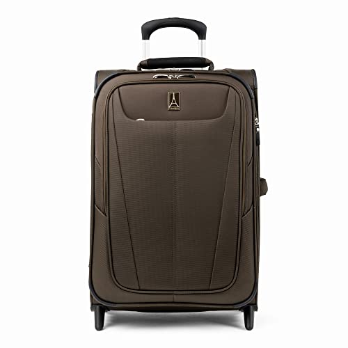 Travelpro Maxlite 5 Softside Expandable Upright 2 Wheel Carry on Luggage, Lightweight Suitcase, Men and Women, Burgundy, Carry On 22-Inch