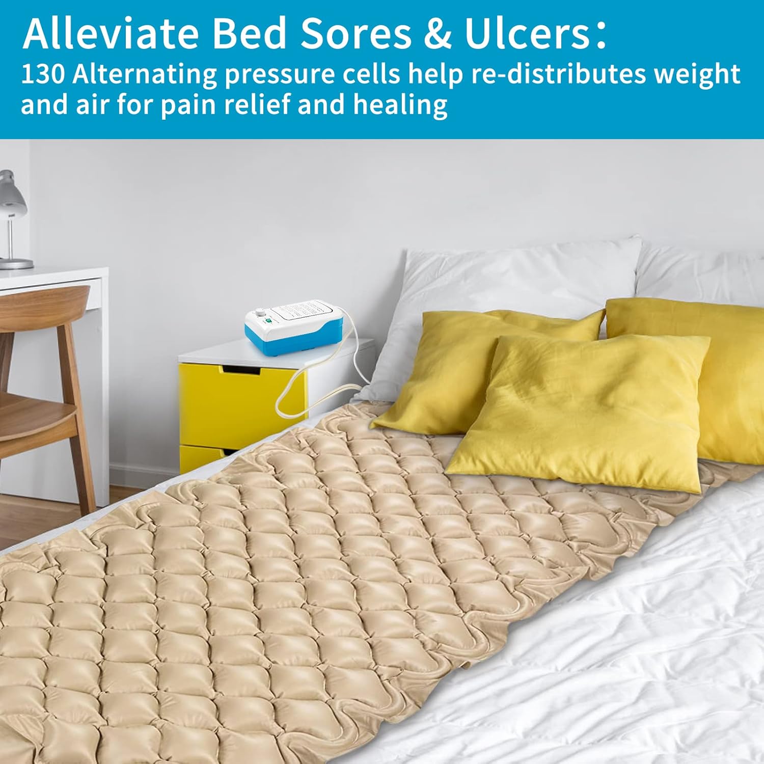 Alternating Pressure Pad Air Mattress for Hospital Bed Mattress Topper & Pump System Colchon Antiescaras para Persona Encamada Bed Sore Pads
