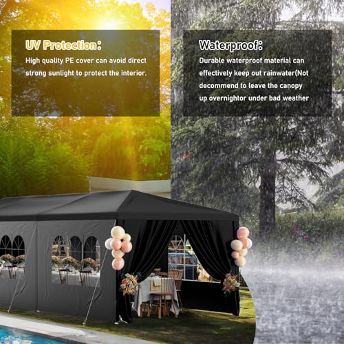 Outdoor Party Tent 10x30 Black Tents for Parties