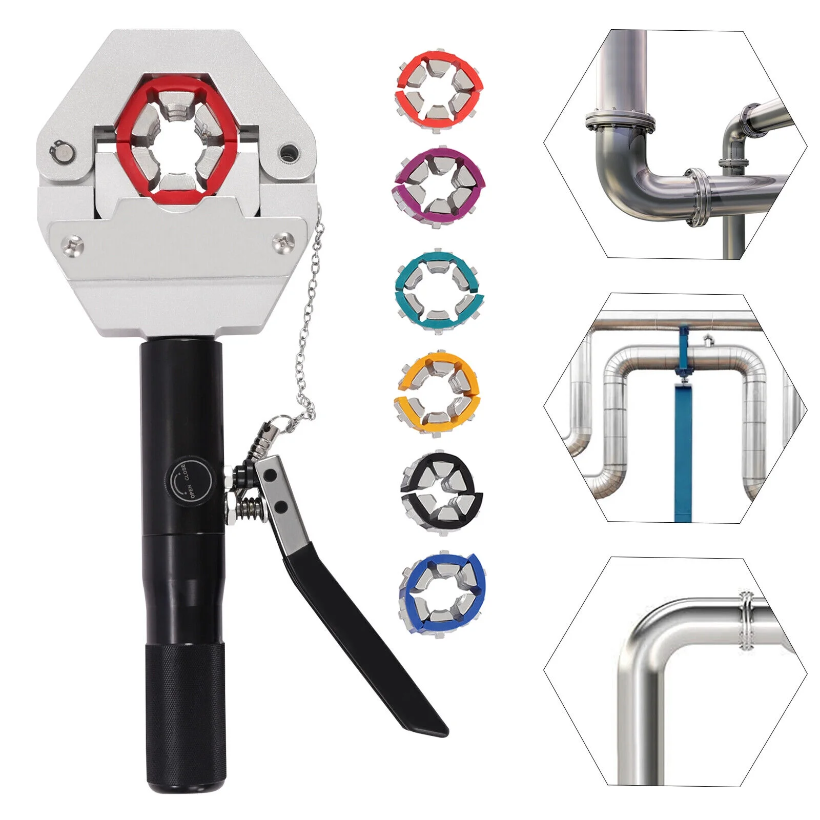 MONIPA Hydraulic A/C Hose Crimper Hydraulic A/C Crimping Tool For Air Conditioning Hose