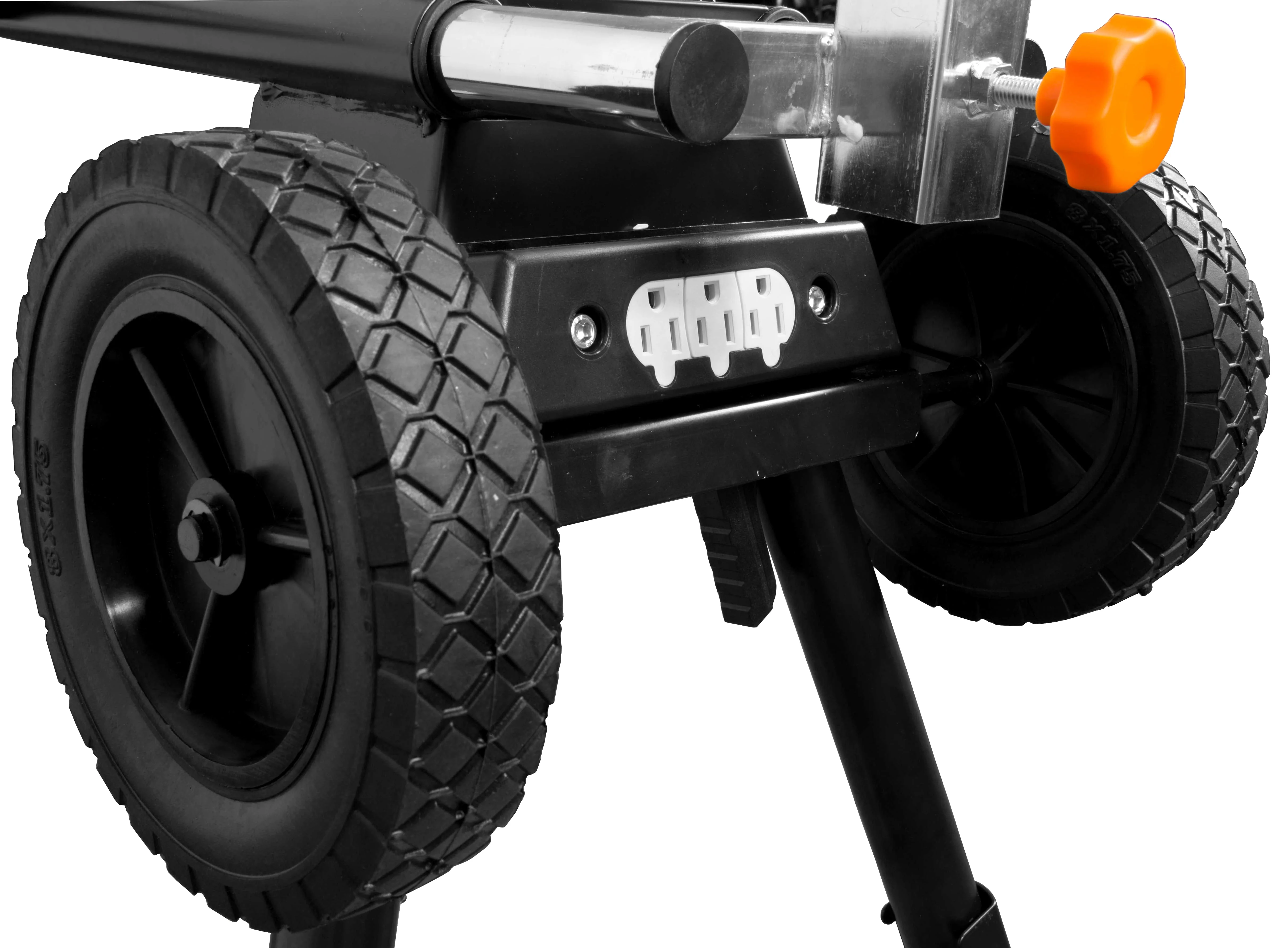 WEN Collapsible Rolling Miter Saw Stand with 3 Onboard Outlets
