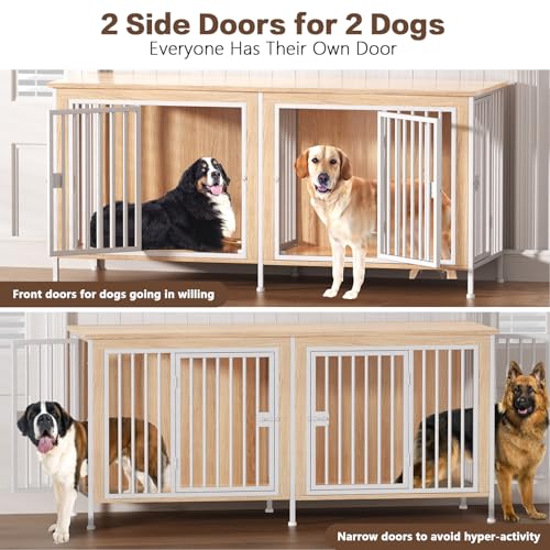 EasyCom 39.96" XL Wooden Large Dog Crate Furniture for Medium and Large Breed