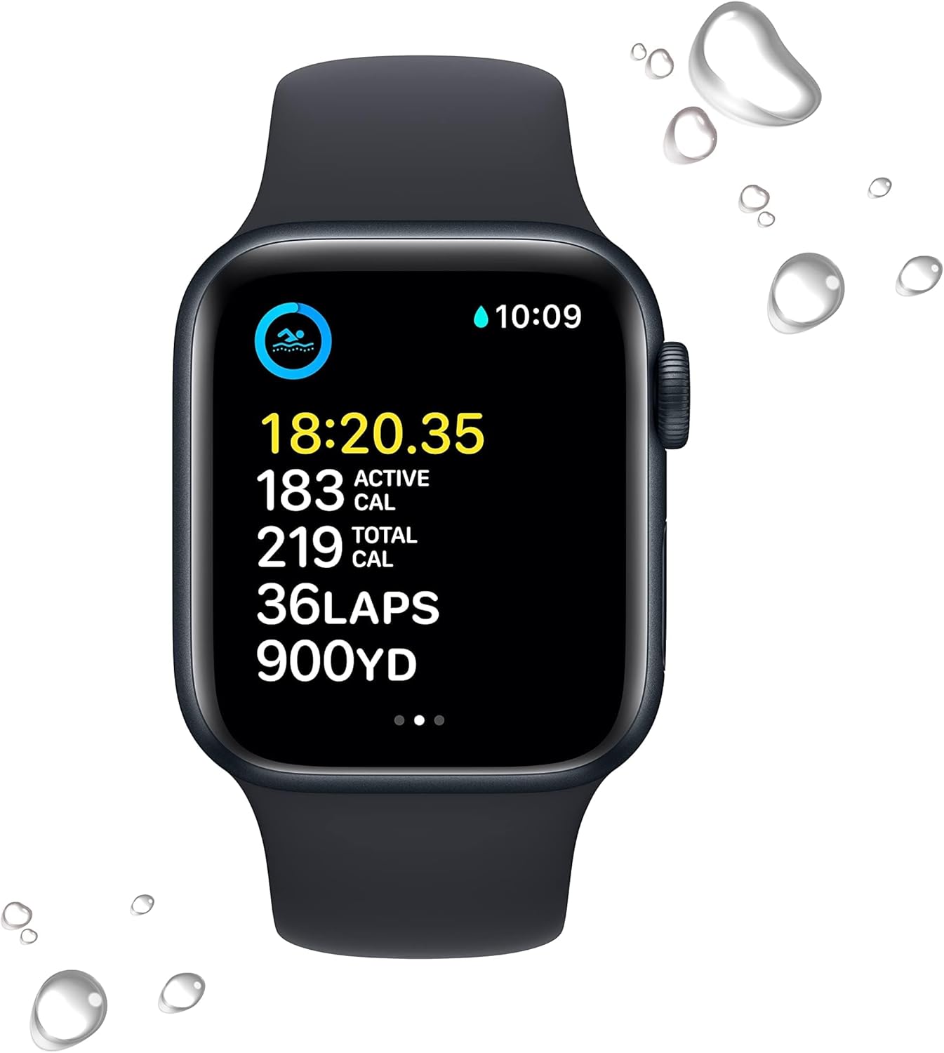 Apple Watch SE (2nd Gen) (GPS, 40mm) - Midnight Aluminum Case with Midnight Sport Band, S/M (Renewed)