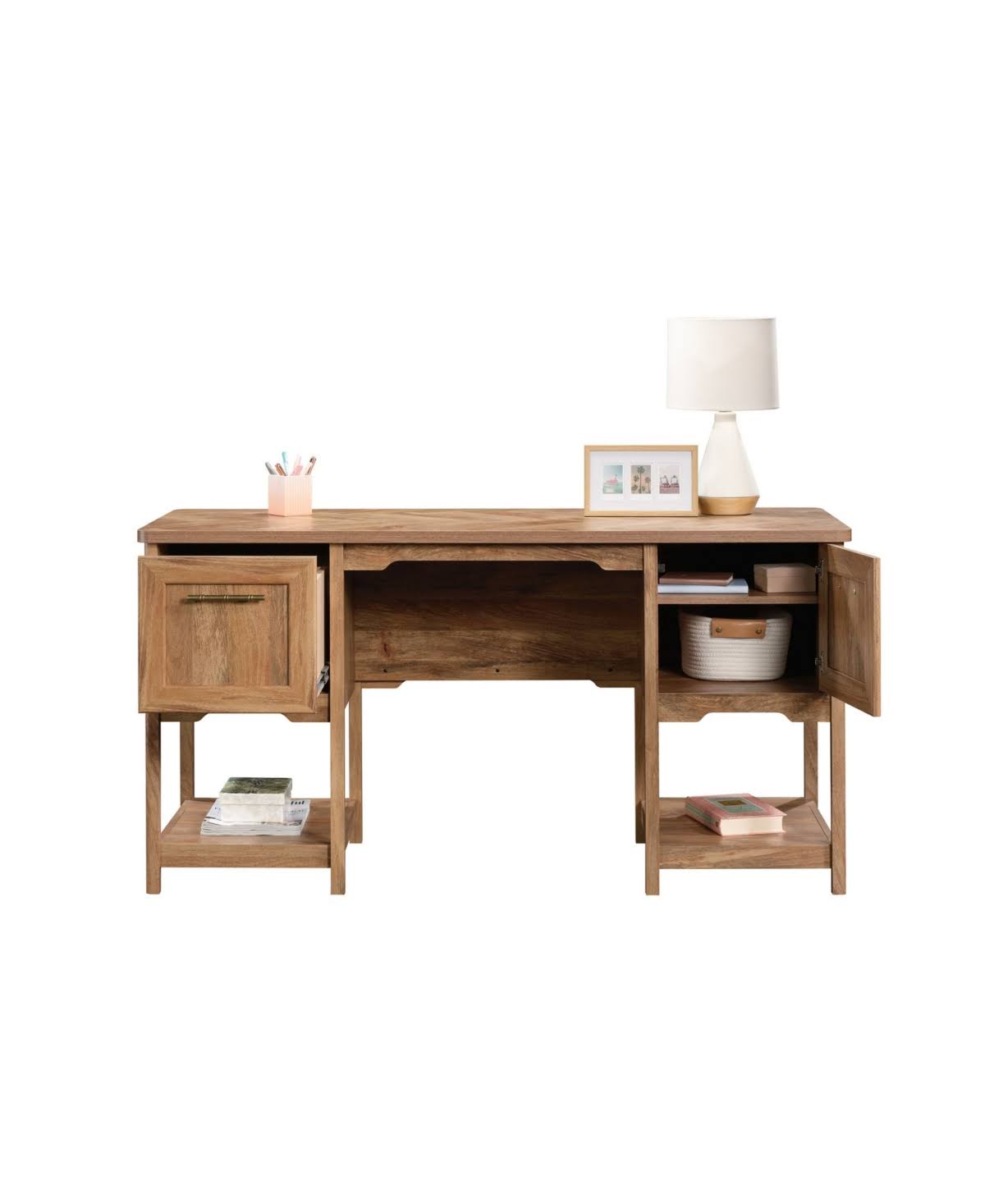 Sauder Coral Cape Desk Sindoori Mango