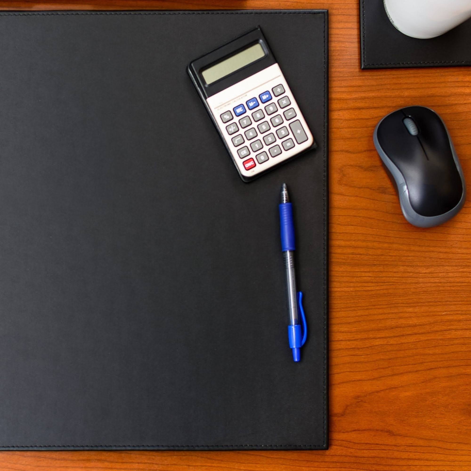 Dacasso Black Leatherette Conference Table Pad