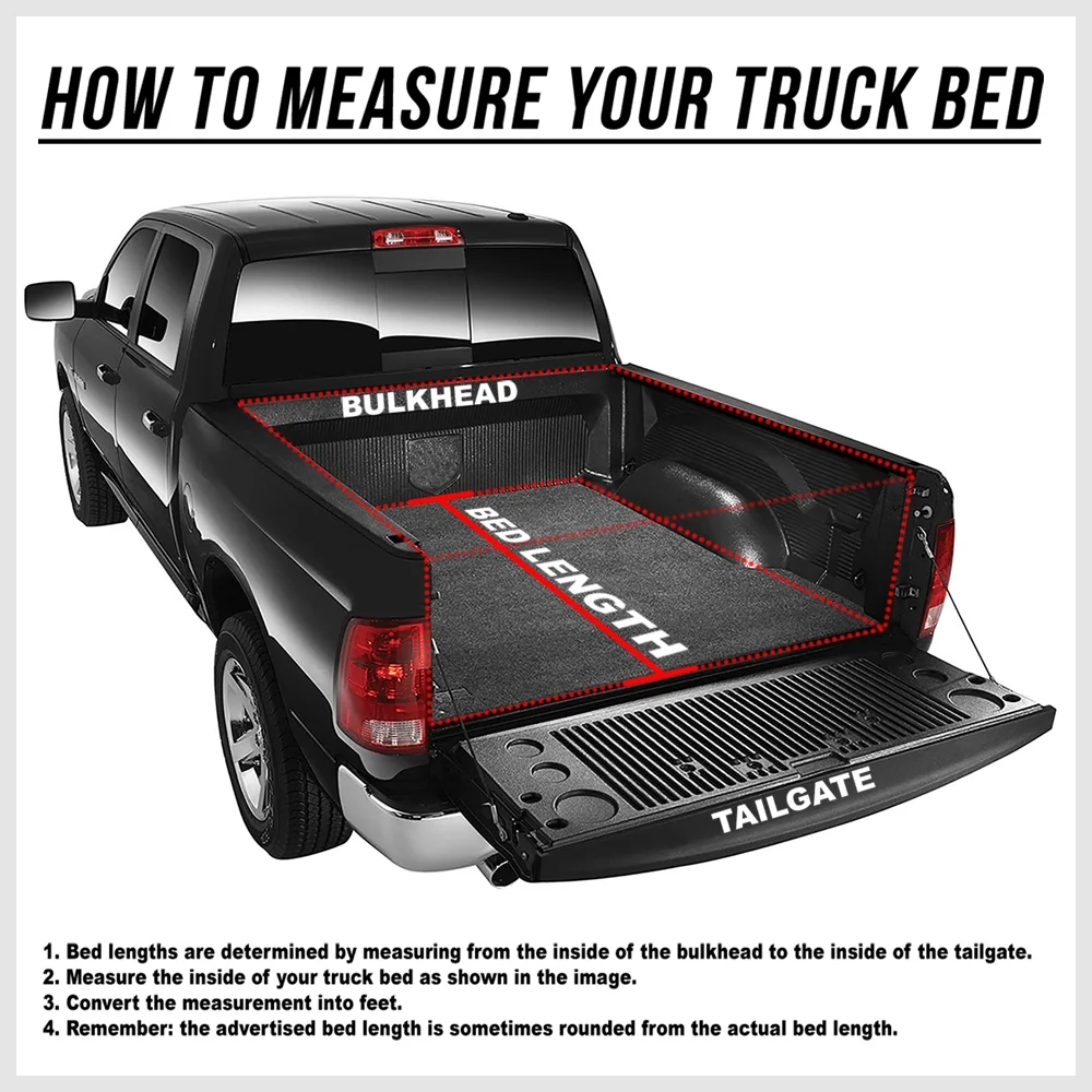 Short Bed Tonneau Cover 6Ft Soft Top Tri-Fold Fleetside for 05-15 Toyota Tacoma