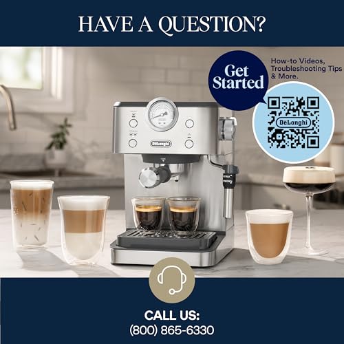 De’Longhi Linea Classic Espresso Machine with Milk Frother, 15-Bar Pump & Temperature Control - Barista Coffee Maker Kit for Espresso, Latte