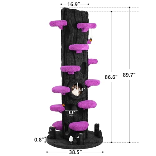 Luxury Cat Tree Tower for Indoor Cats,88.6" Tall Cat Tree