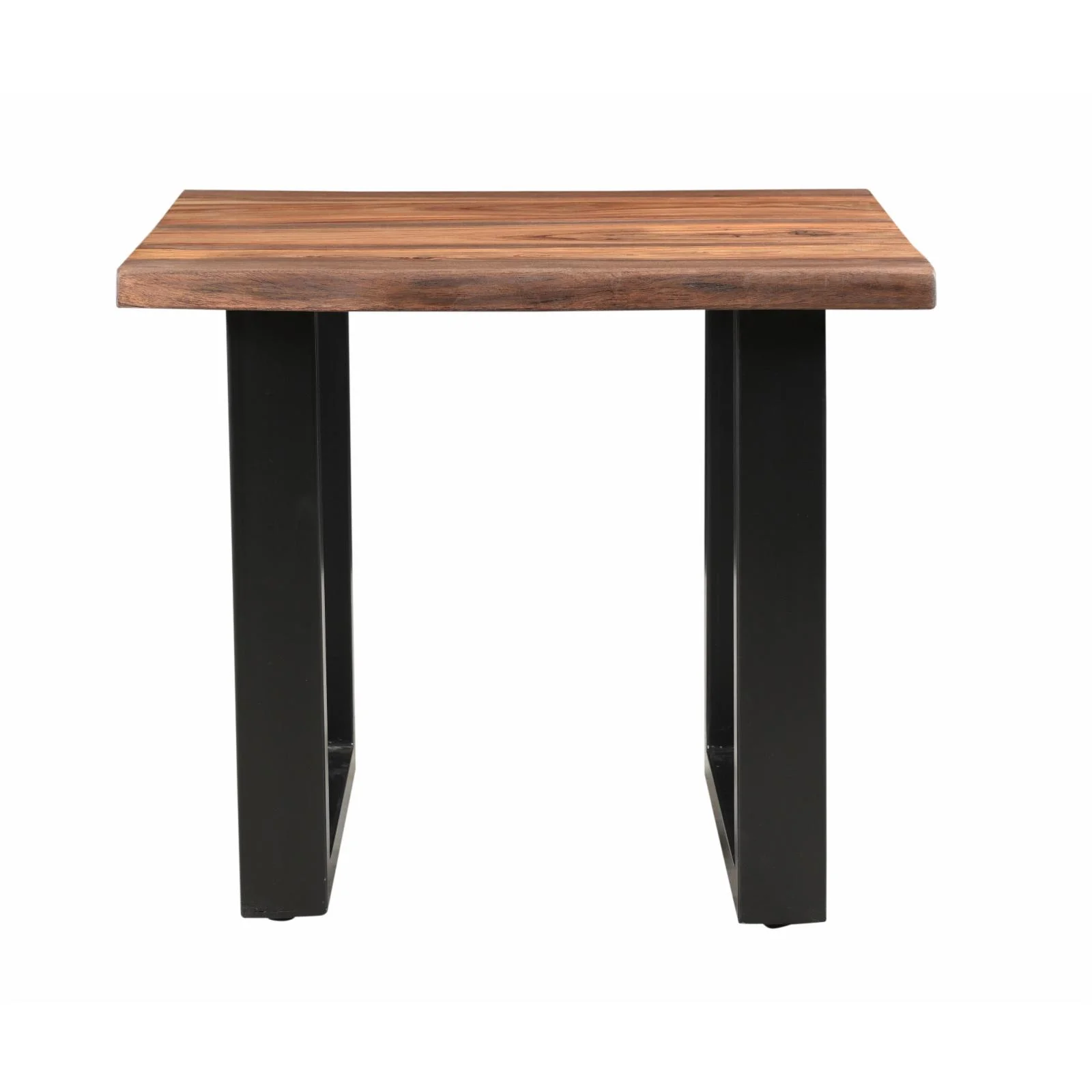 Coast To Coast Imports Brownstone II Wood and Metal Nut Brown End Table