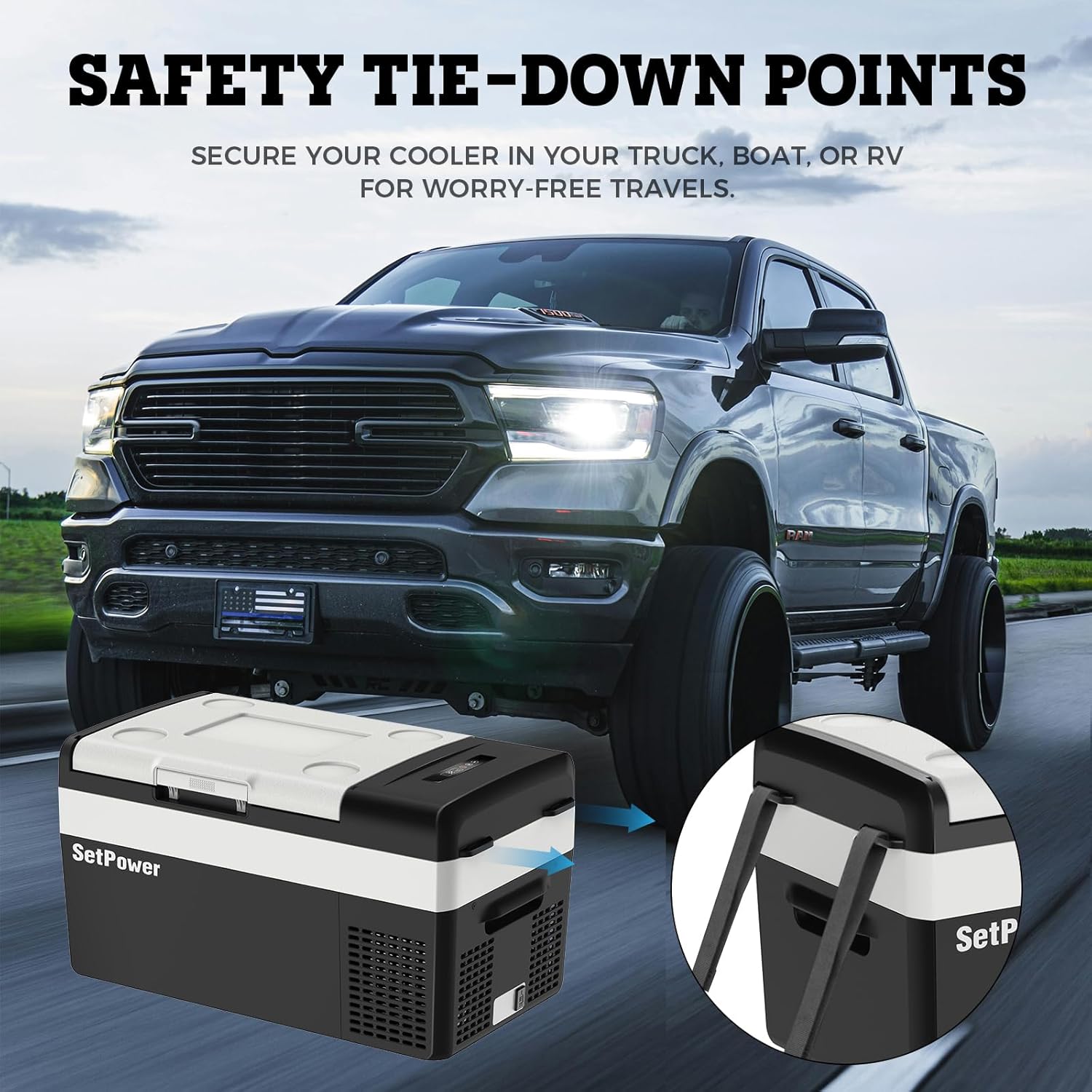 Setpower RV60D PRO and MC20 Portable Fridge with Freezer, 60QT and 21QT, Dual Zone and Single Zone