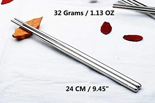 Stainless Steel Chopsticks Metal Reusable Dining Chopsticks 10 Pairs$$Home Decor, Kitchen, &amp; Other
