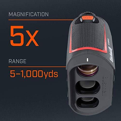Bushnell Hybrid Golf Laser/GPS Rangefinder Bundle | Pinseeker w/Jolt, 1000 Yards, 5X Mag, Case | 201835 (+ PlayBetter Portable C