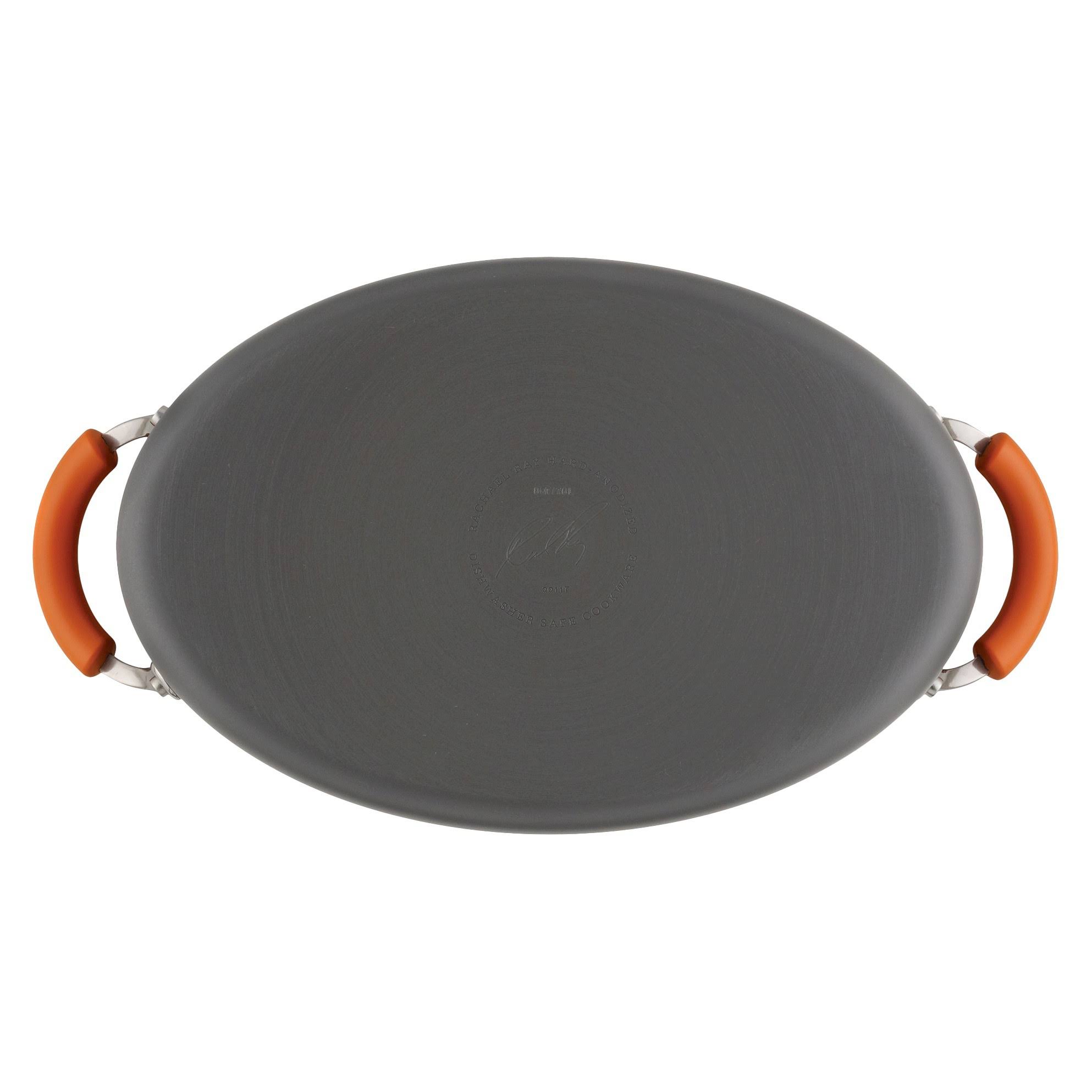 Rachael Ray Hard-Anodized Nonstick 8-Quart Covered Oval Pasta Pot