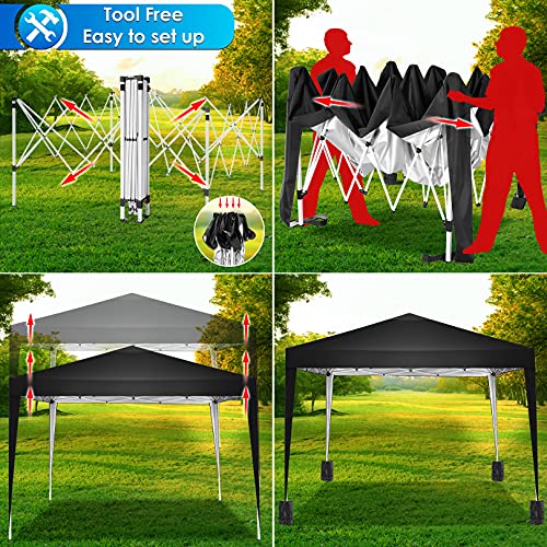 COBIZI Canopy 10x20 Pop Up Canopy Tent with 6 Sidewalls Party Tents for Parties Weddings Backyard Waterproof Canopy Outdoor Commercial Canopy Event