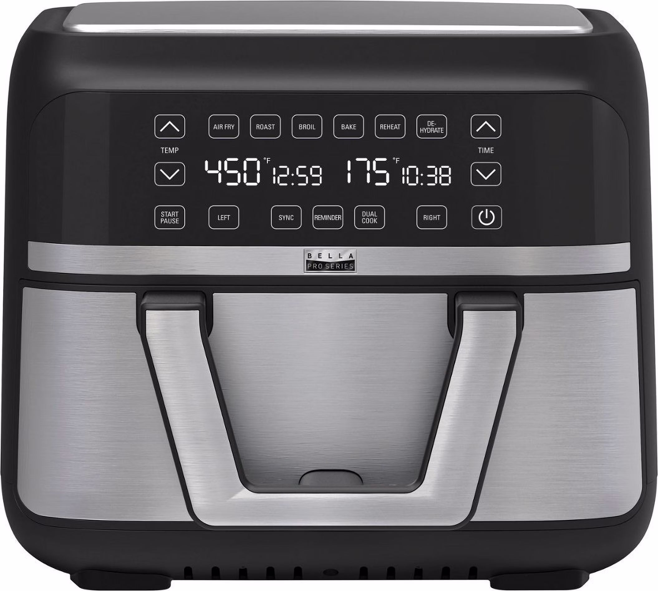 9-qt. Digital Air Fryer with Dual Flex Basket - Stainless Steel