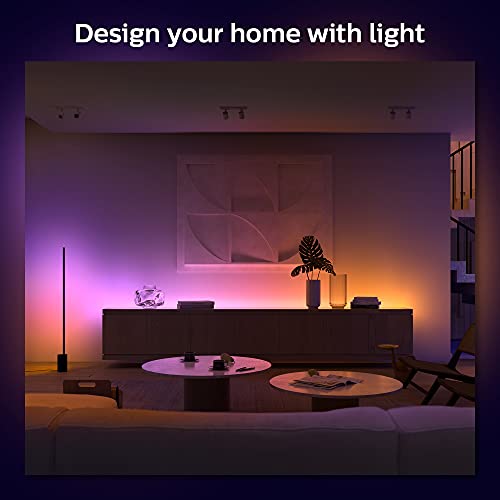 Philips Hue Indoor 6-Foot Smart LED Light Strip Base Kit with Plug - Flowing Multicolor Effect - 1 Pack - Control with Hue App