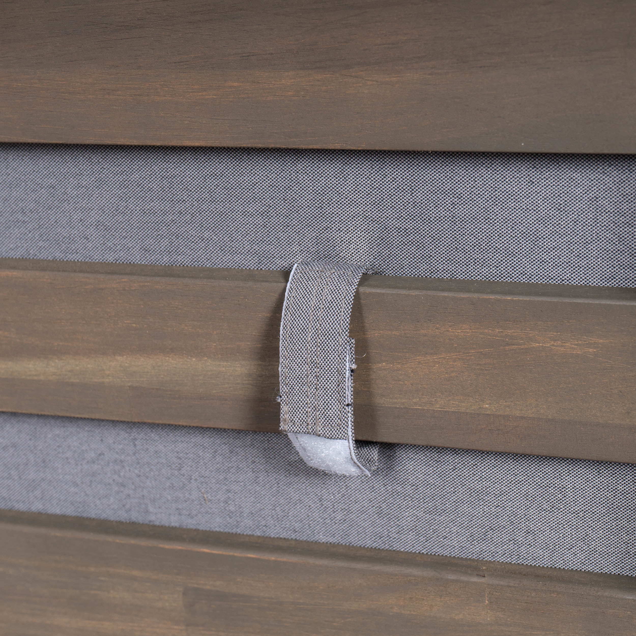 Emmory Indoor Minimalist Acacia Wood Left Sided Sofa with Cushions, Grey Finish and Grey
