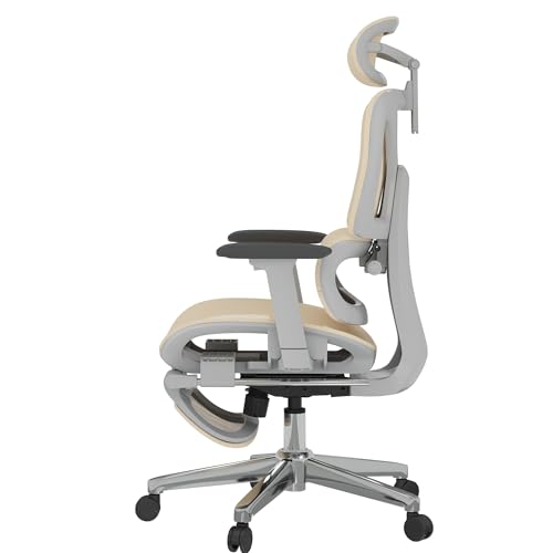 FLEXISPOT ErgoX Premium Ergonomic Office Chair with Footrest- Adjustable 3D Armrests, Dynamic Lumbar Support, Recline & Tilt Function, Mesh Seat