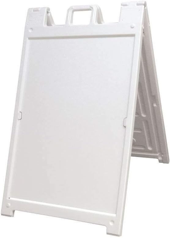 Plasticade 140NSBKBOXED Signicade Deluxe A-Frame Sidewalk Curb Sign Portable Folding Double-Sided Display with Quick-Change System, Black
