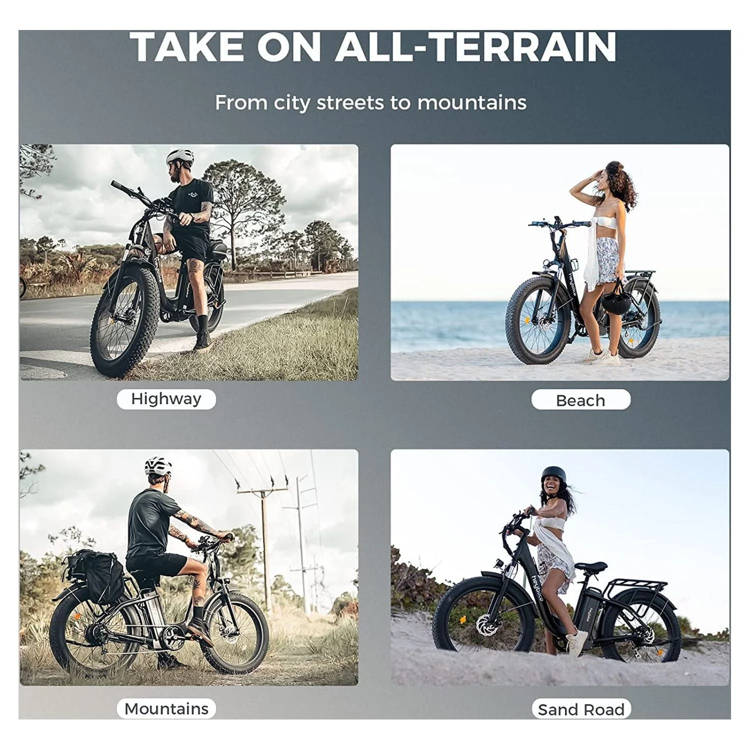 Heybike Explore Electric Bike for Adults, 750W Brushless Motor with 48V 20AH Removable Battery, 26 Fat Tire Step-Thru Ebike
