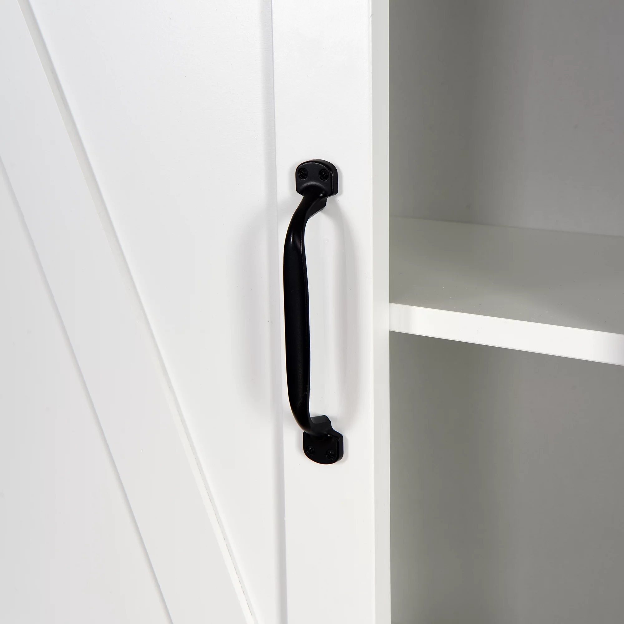 SUXXAN Over-the-Toilet Storage Cabinet, Space-Saving Bathroom Cabinet, with Adjustable Shelves and A Barn Door 27.16 x 9.06 x 67 inch