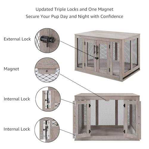 Unipaws Furniture Style Dog Crate with Tray - Pet Supplies online store