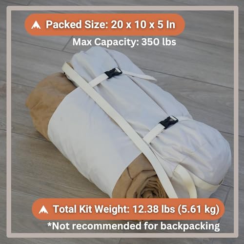 Haven Tents Lay Flat Hammock Tent - Waterproof Tent & Camping Hammock with Mosquito Net - Includes Insulated Pad and Rainfly - Haven Tent, Haven XL