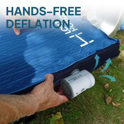 LOSTHORIZON Air & Foam Camping Mattress, Self-Inflating Sleeping Pad, 4.5" Thick, with Pump Sack, Cot