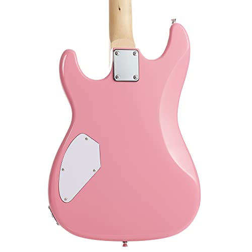 Davison Guitars Full Size Electric Guitar with 10-Watt Amp, Black - Right Handed Beginner Kit with Gig Bag and Accessories