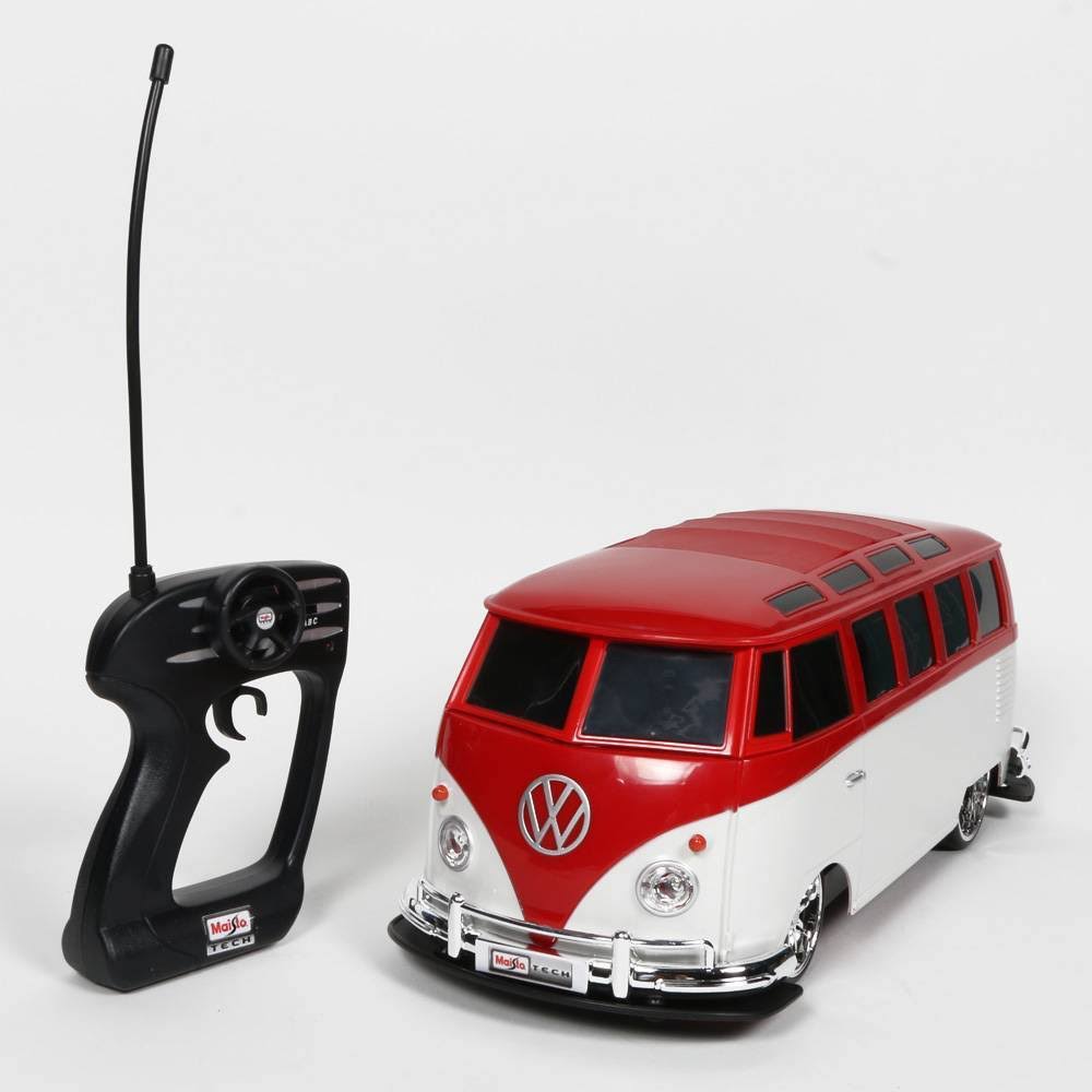 Maisto RC 110 Scale Volkswagen Van Samba Radio Control Vehicle, Red