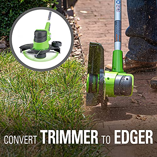 Greenworks 24V 12 inch String Trimmer, 2Ah USB Battery and Charger Included ST24B215