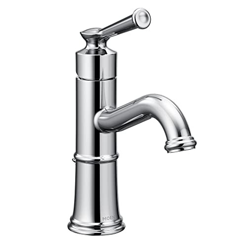Moen Belfield Oil Rubbed Bronze One-Handle Bathroom Sink Faucet with Drain Assembly and Optional Deckplate, 6402ORB