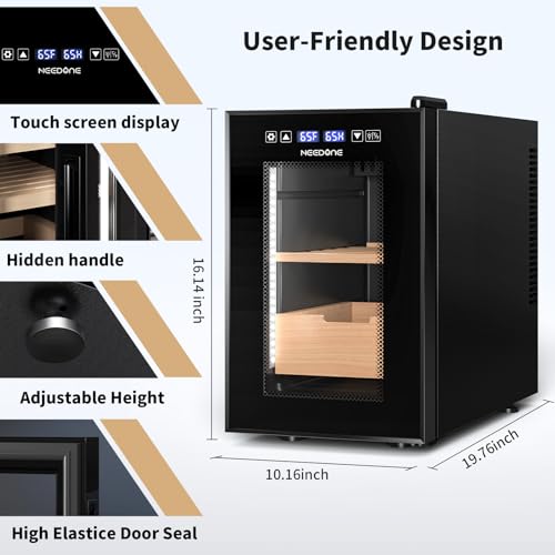NEEDONE 23L Pro 2 SE Electric Cigar Humidor, Smart Humidity & Temp Quiet Control, Holds 150 Counts