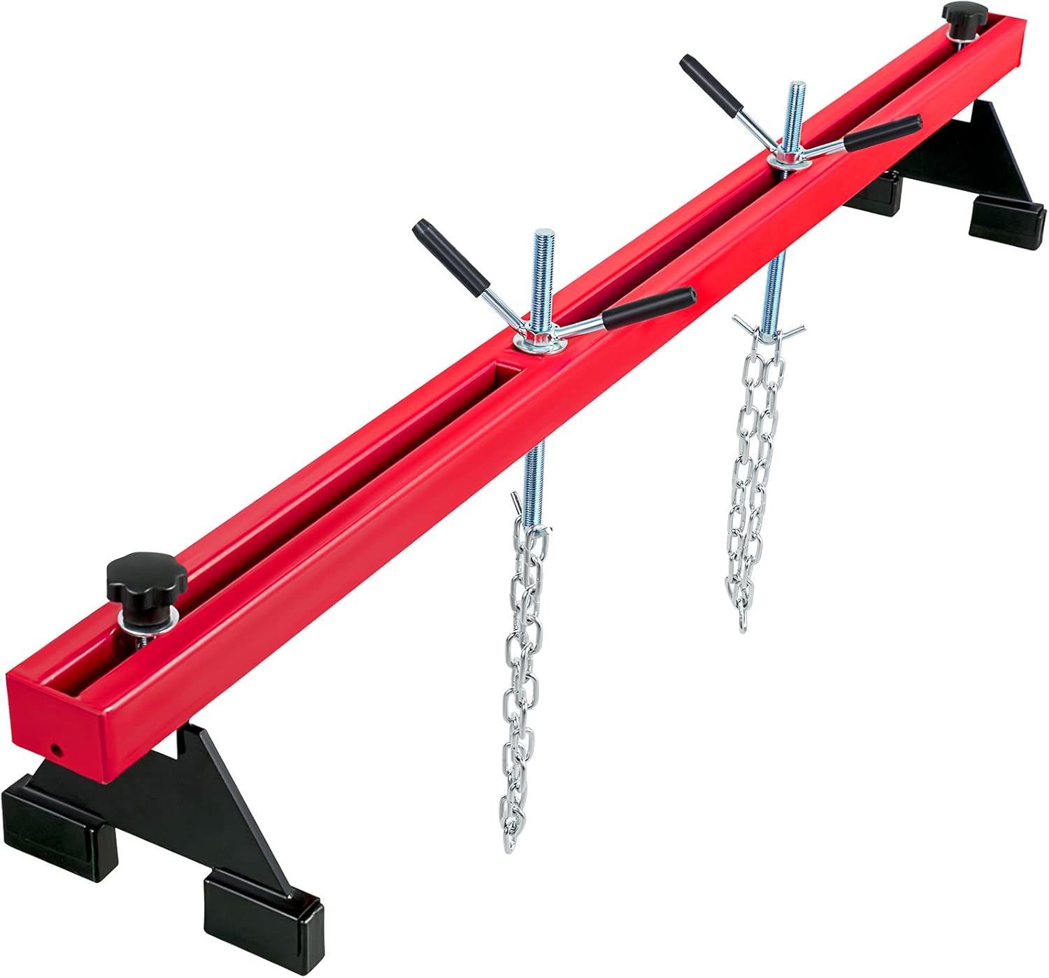 VEVOR Engine Support Bar 1100 Lbs Capacity Engine Transverse Bar Engine Hoist 2 Point Lift Holder Hoist Dual Hooks