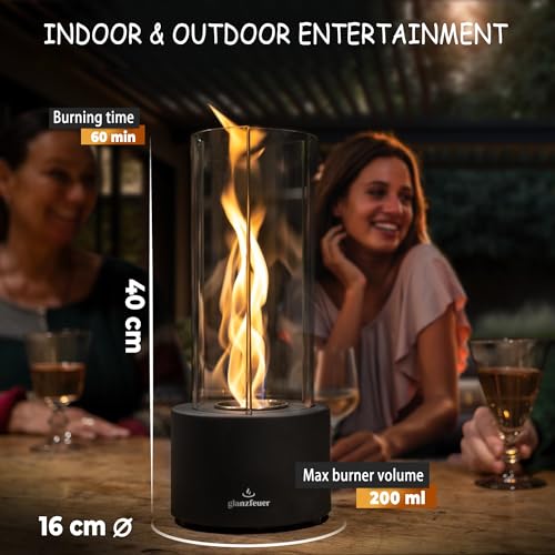 Tornado Tabletop Fire Pit |60-90 Mins Burn|, Tabletop Fireplace Indoor & Outdoor Gift for Birthday, Home Decor