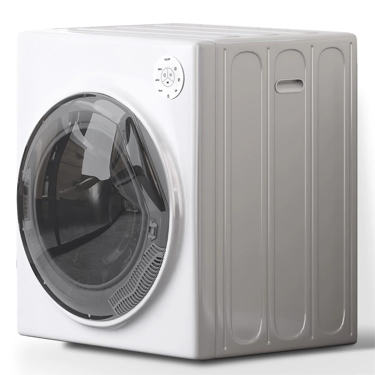TABU 13 lbs Electric Poortable Dryer, Front Load Portable Laundry Dryer with Stainless Steel Tub,White